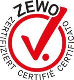 obvita trägt das Zewo-Gütesiegel seit 1946. Die Zewo garantiert, dass Ihre Spende für die betroffenen Menschen eingesetzt wird. ZEWO-Zertifizierungslogo mit einem großen roten Häkchen in einem roten Kreis. Der umgebende Text lautet: „Zertifiziert Certifié Certificato.“.